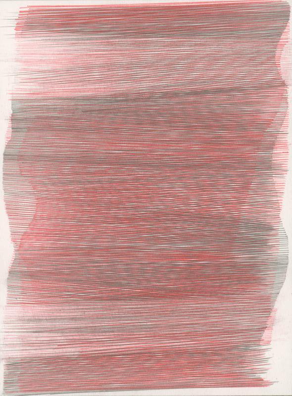 De lignes à lignes  RG3, graphite et crayon de couleur sur papier, 23.8x18cm, 2024
